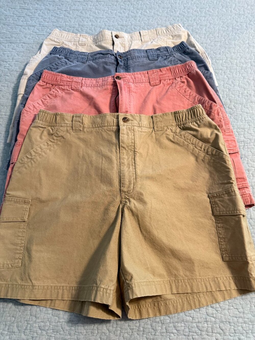 L.L. Bean Men’s Cargo Shorts Bundle – Size 38 – 4 Pairs